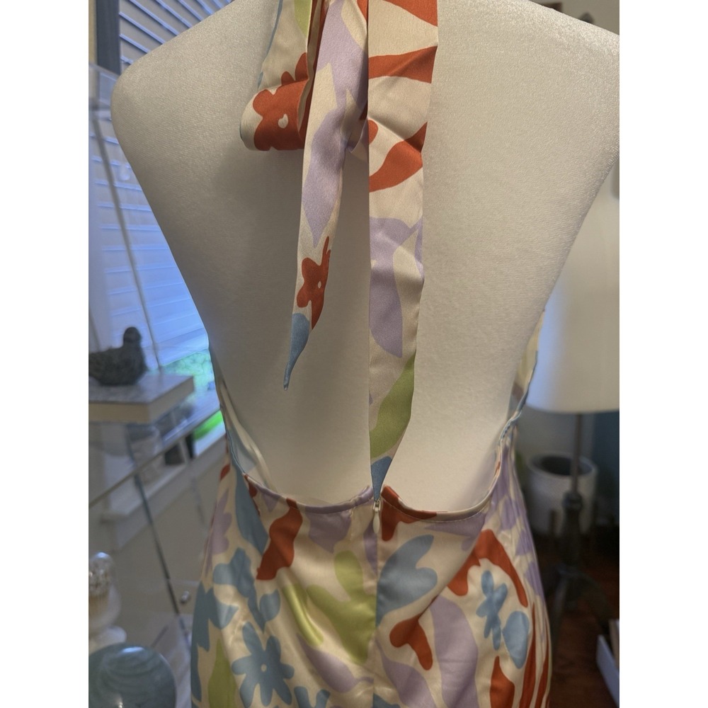 L space Tuscany Halter Floral Maxi Dress in Multi Pastels NEW Size Large  NWT - Picture 6 of 15